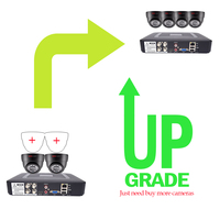 4CH DVR monitoring kamery AHD zestaw 1200TVL 2 sztuk kopuła Bullet na podczerwień 1080P 2MP 5in1 wideo DVR nadzoru zestaw 2